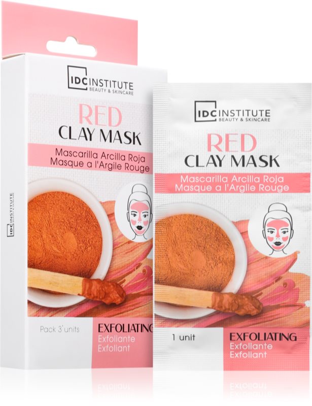 IDC Institute Red Clay Mask masca pentru exfoliere 3x8 g