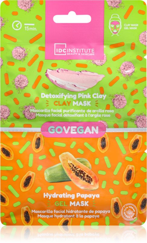IDC Institute Go Vegan mască facială regeneratoare și hidratantă 2x6 g