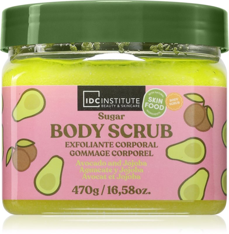 IDC Institute Avocado and Jojoba Oil exfoliant pentru corp 470 ml