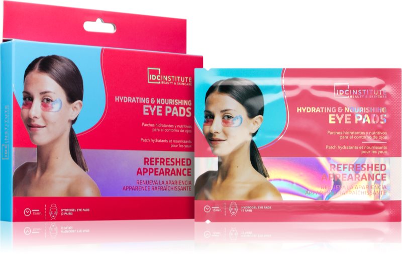 IDC Institute Hydrating & Nourishing pernuțe din hidrogel cu efect regenerator pentru zona ochilor 2x4 g
