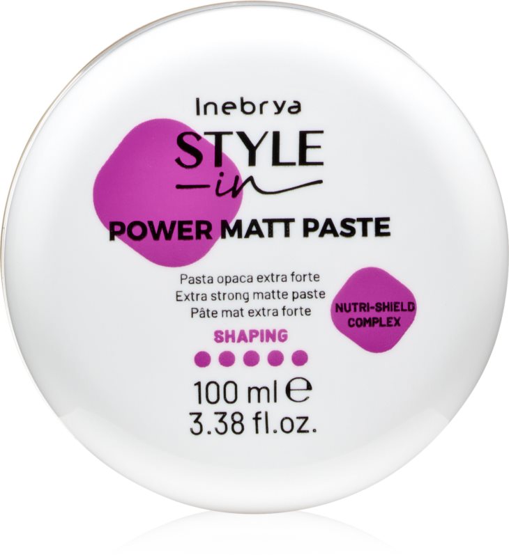 Inebrya Style-In Power Matt Paste pasta pentru styling mata pentru păr 100 ml