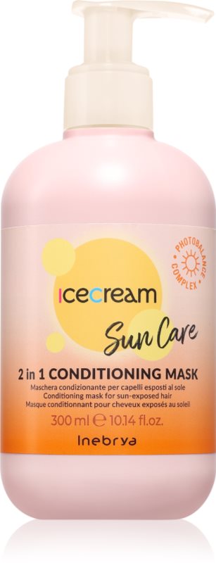 Inebrya Sun Care 2 in 1 Conditioning Mask Masca de par pentru par expus la soare 300 ml