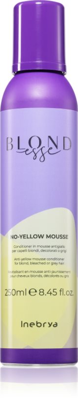 Inebrya BLONDesse No-Yellow Mask balsam spumă neutralizeaza tonurile de galben 250 ml