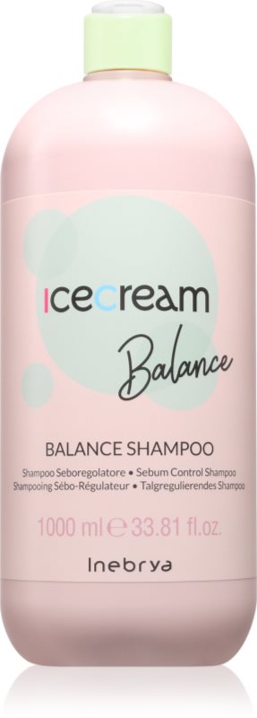 Inebrya Ice Cream Balance Shampoo șampon pentru par gras 1000 ml