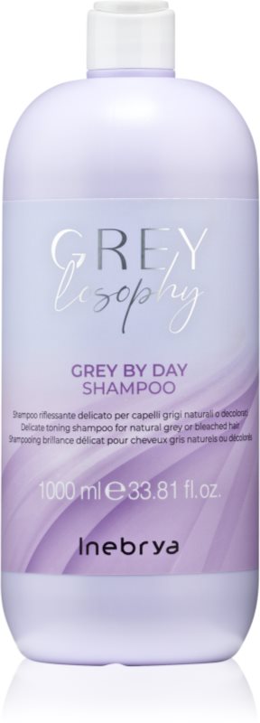 Inebrya Greylosophy Grey By Day Shampoo șampon nuanțator pentru par grizonat 1000 ml