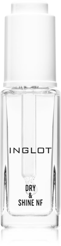 Inglot Dry & Shine NF top coat pentru unghii, pentru accelerarea uscării ojei pipeta 9 ml