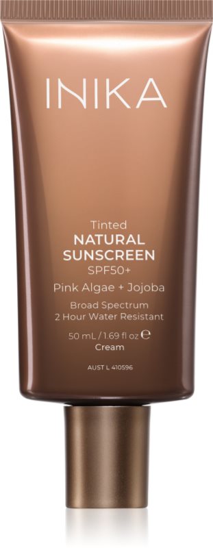 INIKA Organic Tinted Natural Sunscreen lotiune de plaja tonifianta SPF 50+ 50 ml