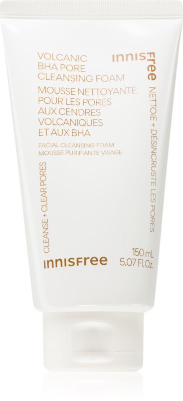 innisfree Volcanic BHA Pore Cleansing Foam demachiant spumant delicat pentru netezirea pielii si inchiderea porilor 150 ml