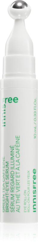 innisfree Green Tea Caffeine Bright-Eye Serum Roll-on pentru ochi racoritor împotriva ridurilor și a cearcănelor întunecate 10 ml