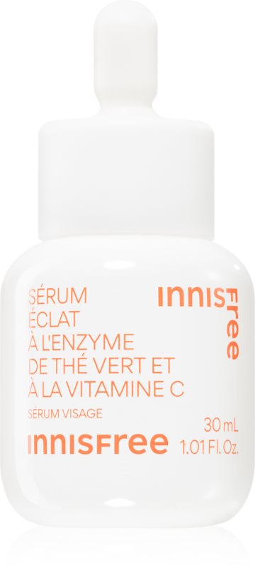 innisfree Green Tea Enzyme Vitamin C Brightening Serum ser stralucire cu vitamina C pentru uniformizarea nuantei tenului 30 ml