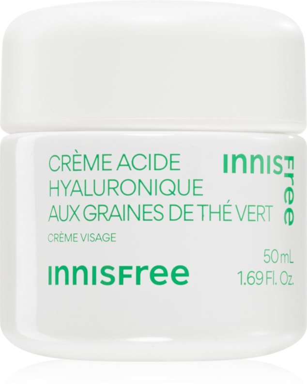 innisfree Green Tea Seed Hyaluronic Cream crema de fata hidratanta cu efect calmant 50 ml