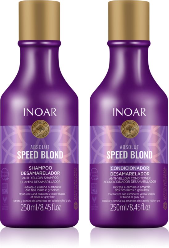 INOAR Absolut Speed Blond set pentru par blond 2x250 ml