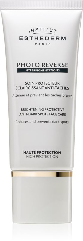 Institut Esthederm Photo Reverse Brightening Protective Anti-Dark Spots Face Care tratament de îngrijire și protecție pentru petele pigmentare cu o protectie UV ridicata SPF 50+ 50 ml