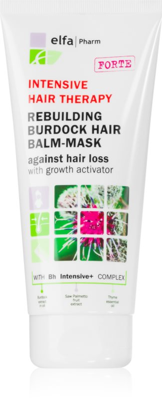 Elfa Pharm Intensive Cosmetic Intensive Hair Therapy Rebuilding Burdock Hair Balm-Mask balsam contra căderii de păr cu activator de creștere 200 ml