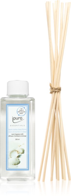 ipuro Essentials Sunny Beachtime reumplere în aroma difuzoarelor + betisoare de rezerva pentru odorizant de camera 200 ml