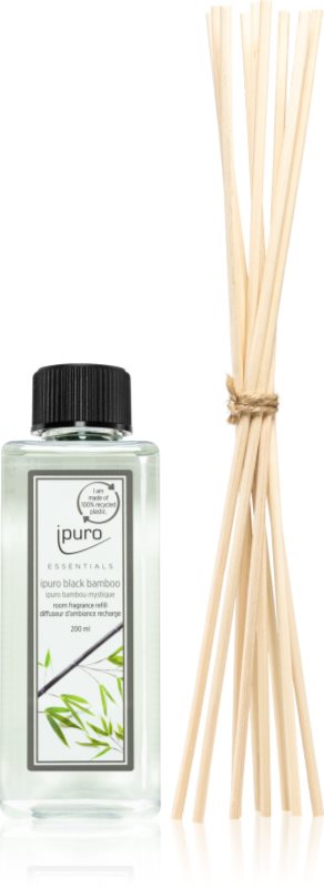 ipuro Essentials Black Bamboo reumplere în aroma difuzoarelor + betisoare de rezerva pentru odorizant de camera 200 ml