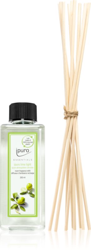 ipuro Essentials Lime Light reumplere în aroma difuzoarelor + betisoare de rezerva pentru odorizant de camera 200 ml