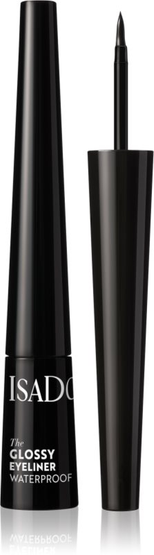 IsaDora Glossy Eyeliner eyeliner rezistent la apă culoare 40 Chrome Black 2,5 ml