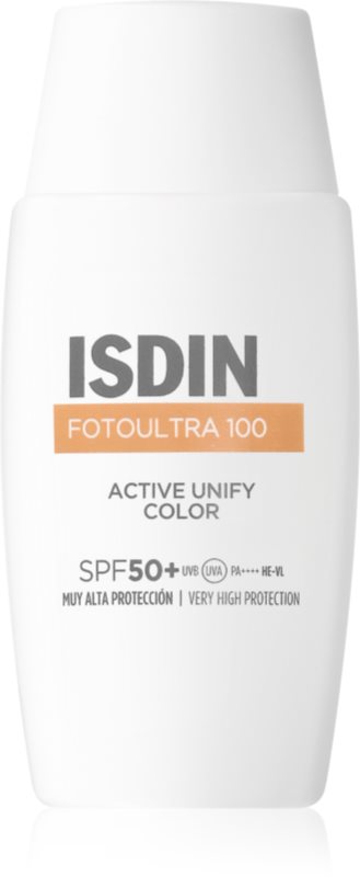 ISDIN FotoUltra 100 Active Unify Color Depigmentant SPF50+ fluid protector tonifiant pentru față 50 ml