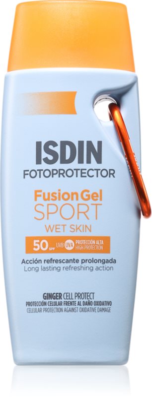ISDIN Fotoprotector Fusion Gel Sport lichid protector ultra ușor pentru sportivi SPF 50 100 ml
