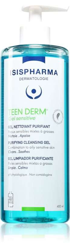 ISISPHARMA Teen Derm Gel Sensitive gel de curățare pentru piele sensibila predispusa la acnee