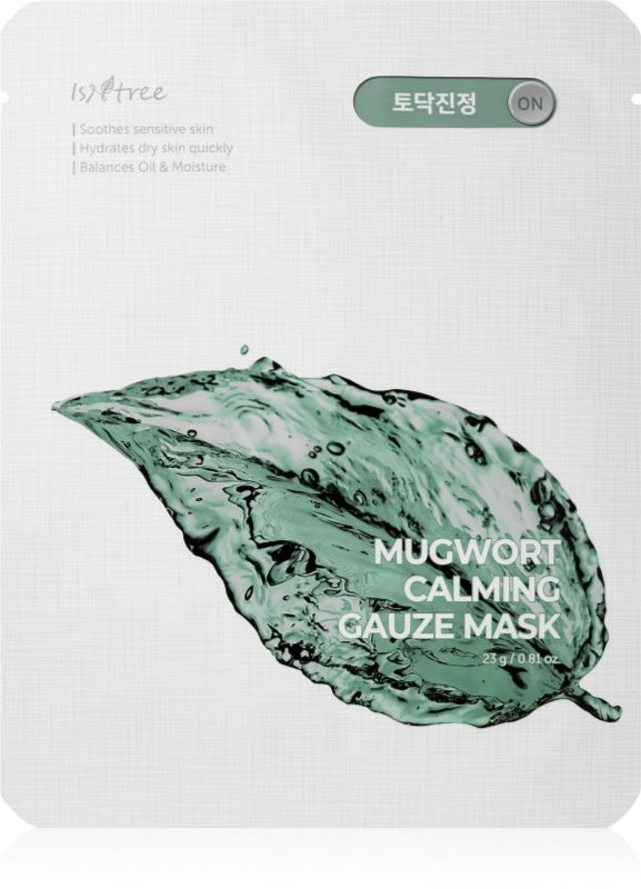 Isntree Real Mugwort mască textilă calmantă pentru piele sensibila si iritabila 1 buc