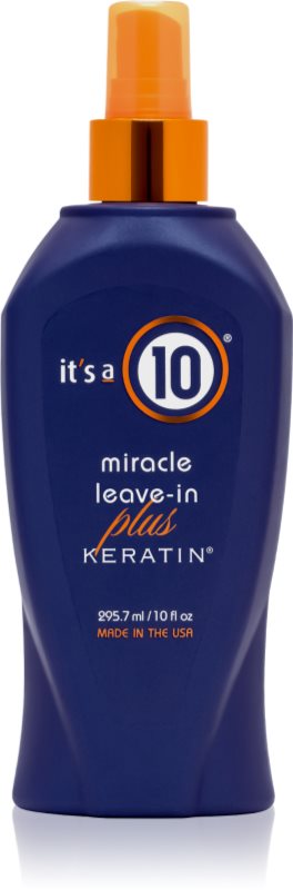 it's a 10 Plus Keratin Miracle Leave-in balsam (nu necesita clatire) pentru par deteriorat si vopsit 295.7 ml