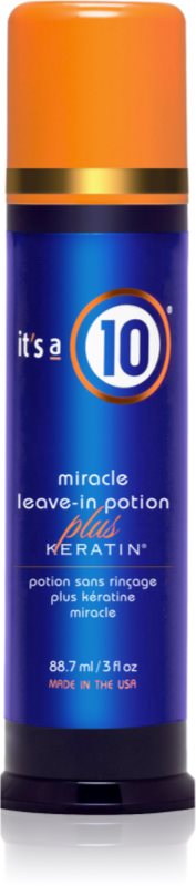 it's a 10 Plus Keratin Miracle Leave-in Potion balsam fără clătire pentru un par stralucitor si catifelat 88.7 ml