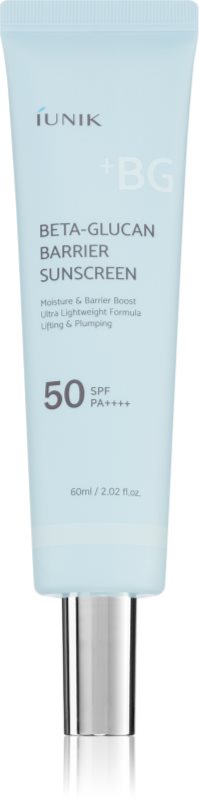 IUNIK Beta Glucan Barrier Sunscreen cremă protectoare și regeneratoare SPF 50+ 60 ml