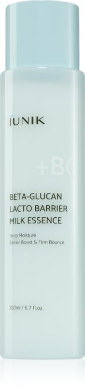 IUNIK Beta Glucan Lacto Barrier Milk Essence loțiune pentru ten pentru regenerarea și reînnoirea pielii 200 ml