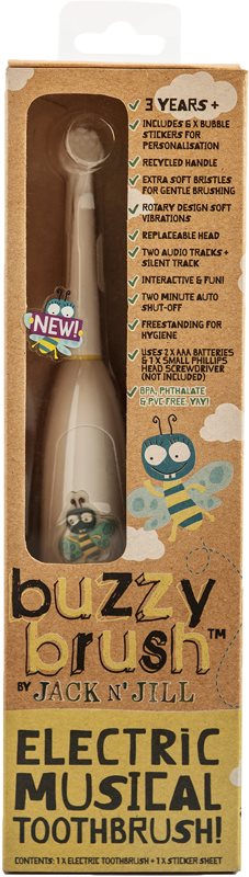 Jack N’ Jill Buzzy Brush baterie perie de dinti pentru copii 1 buc