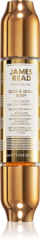 James Read Gradual Tan Click & Glow Body picaturi pentru bronzare pentru corp 30 ml