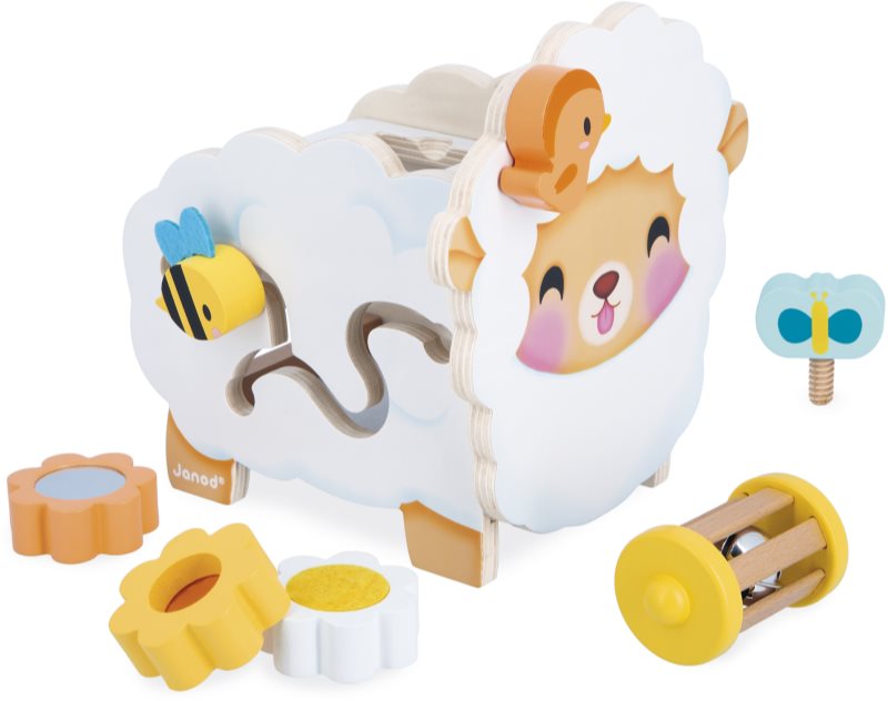 Janod Multi-Activity Sheep jucărie cu activități din lemn 12m+ 1 buc