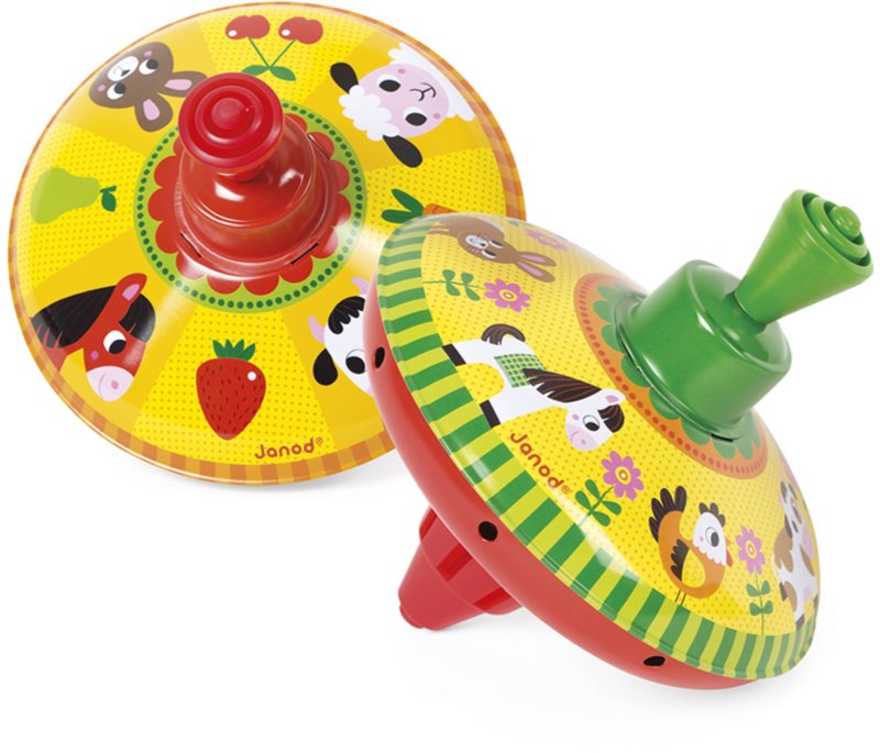 Janod Farm Spinning Top jucărie muzicală 2y+ 1 buc