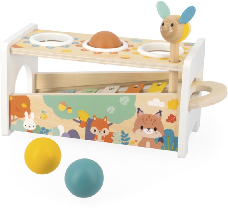 Janod Pure Tap Tap Xylophone joc interactiv de lovit cu ciocanul 12m+ 1 buc