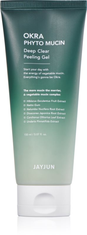 Jayjun Okra Phyto Mucin Deep gel intens pentru curatare cu efect exfoliant 150 ml