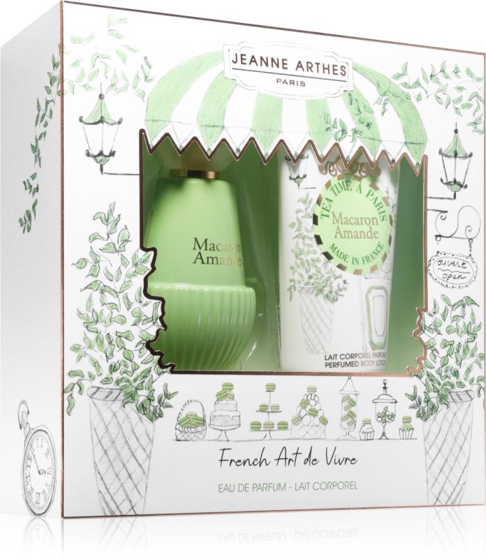 Jeanne Arthes Tea Time á Paris Macaron Amande set cadou pentru femei