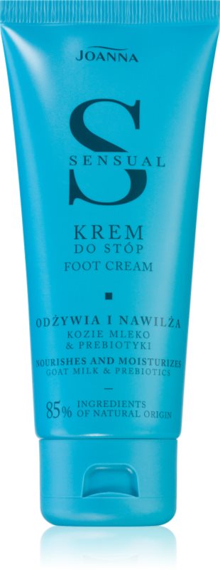 Joanna Sensual Foot Cream crema hidratanta si hranitoare pentru picioare Goat Milk & Prebiotics 100 g