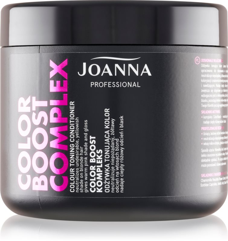 Joanna Color Boost Complex balsam hidratant de neutralizare tonuri de galben 500 g