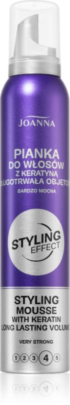 Joanna Styling Effect spumă de păr cu keratina 150 ml