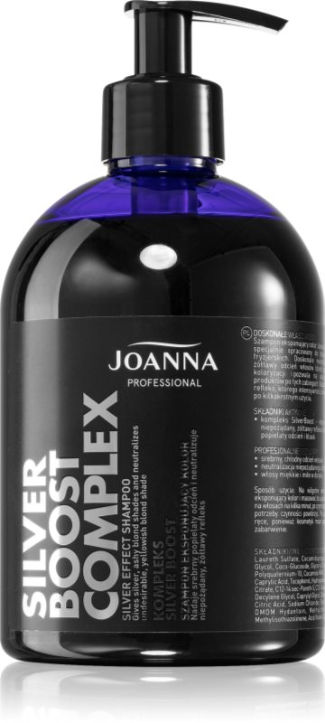 Joanna Silver Boost Complex sampon violet neutralizeaza tonurile de galben