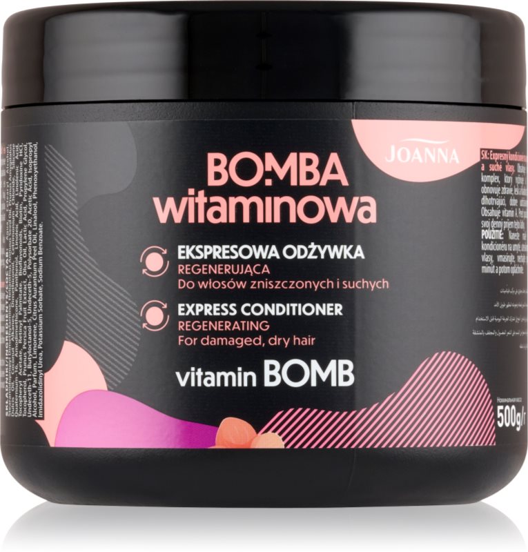 Joanna Vitamin Bomb Express Hair Mask masca pentru păr uscat și deteriorat 500 ml