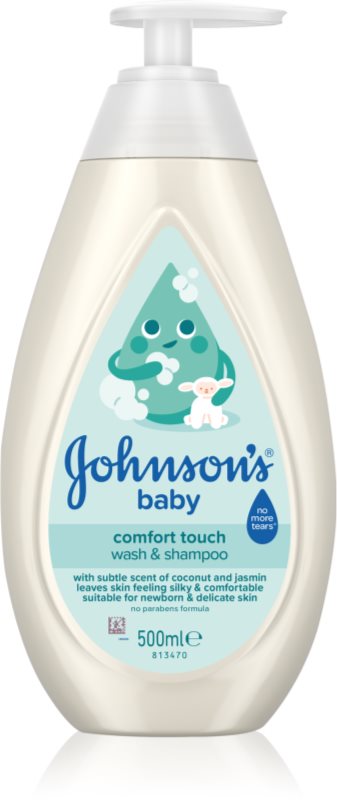 Johnson's® Comfort Touch gel si sampon pentru bebelusi 2 in 1 pentru copii 500 ml