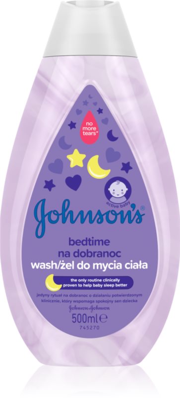 Johnson's® Bedtime gel de curățare pentru un somn liniștit pentru pielea bebelusului 500 ml