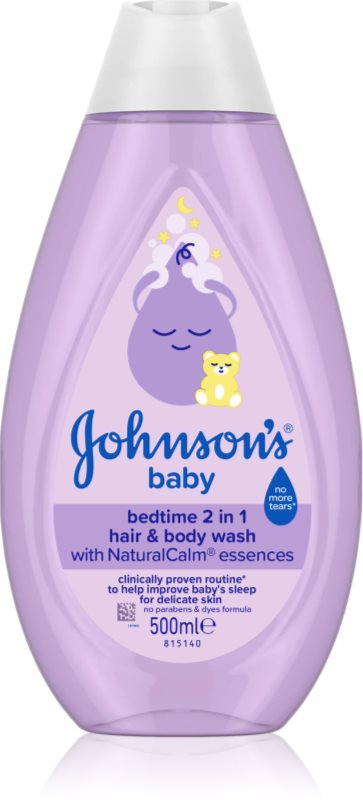 Johnson's® Bedtime gel de duș pentru corp și păr de noapte bună 500 ml