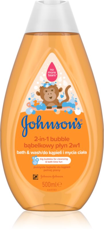 Johnson's® Wash and Bath spumant de baie și gel de duș 2 in 1 500 ml