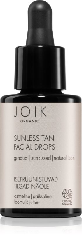 JOIK Organic Sunless Tan picaturi pentru bronzare faciale 30 ml