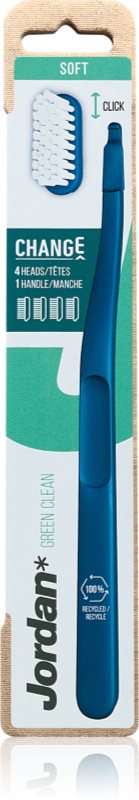 Jordan Change Green Clean Soft 4 head perie de dinti 1 buc