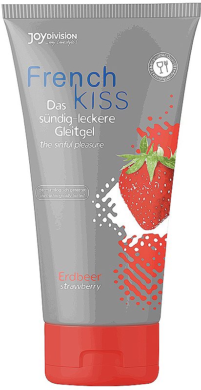 JoyDivision FrenchKiss Strawberry gel lubrifiant cu aromă Strawberry 75 ml