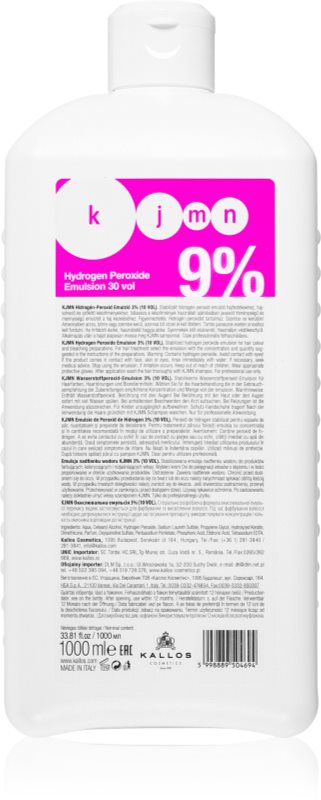 Kallos KJMN Professional Hydrogen Peroxide emulsie activatoare 9% vol 30